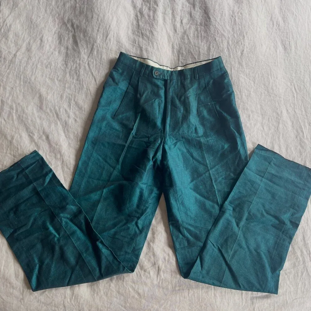 Vintage Castangia Silk Suit Pants (Tall)